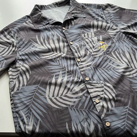 Fanatics Minnesota Vikings Hawaiian Tropical SS Button Up Sz. L - Picture 1 of 7